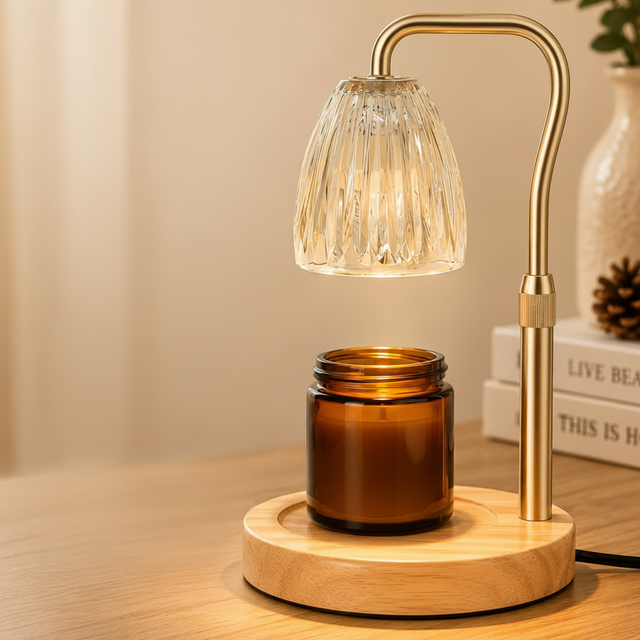 Glass Dimmable Candle Warmer Lamp - Clean