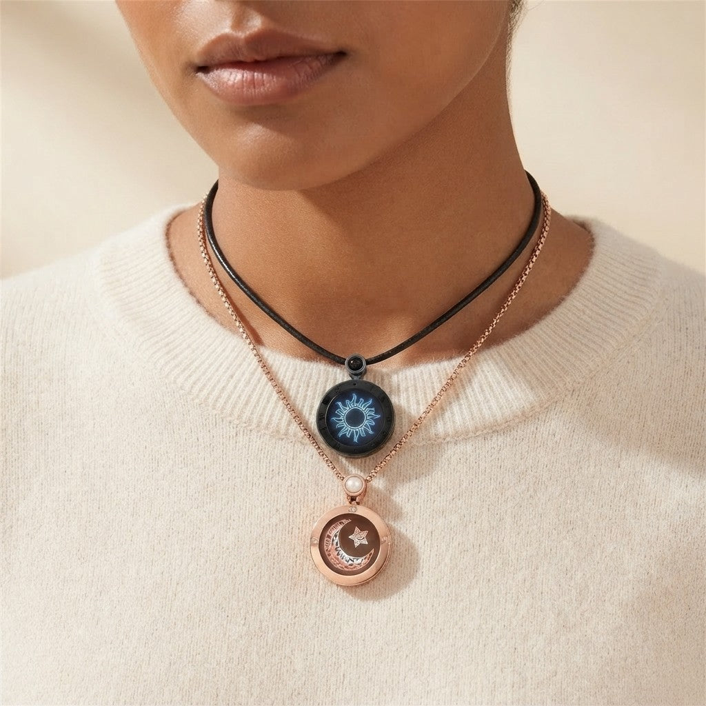Rose Gold Touch Necklace Pair