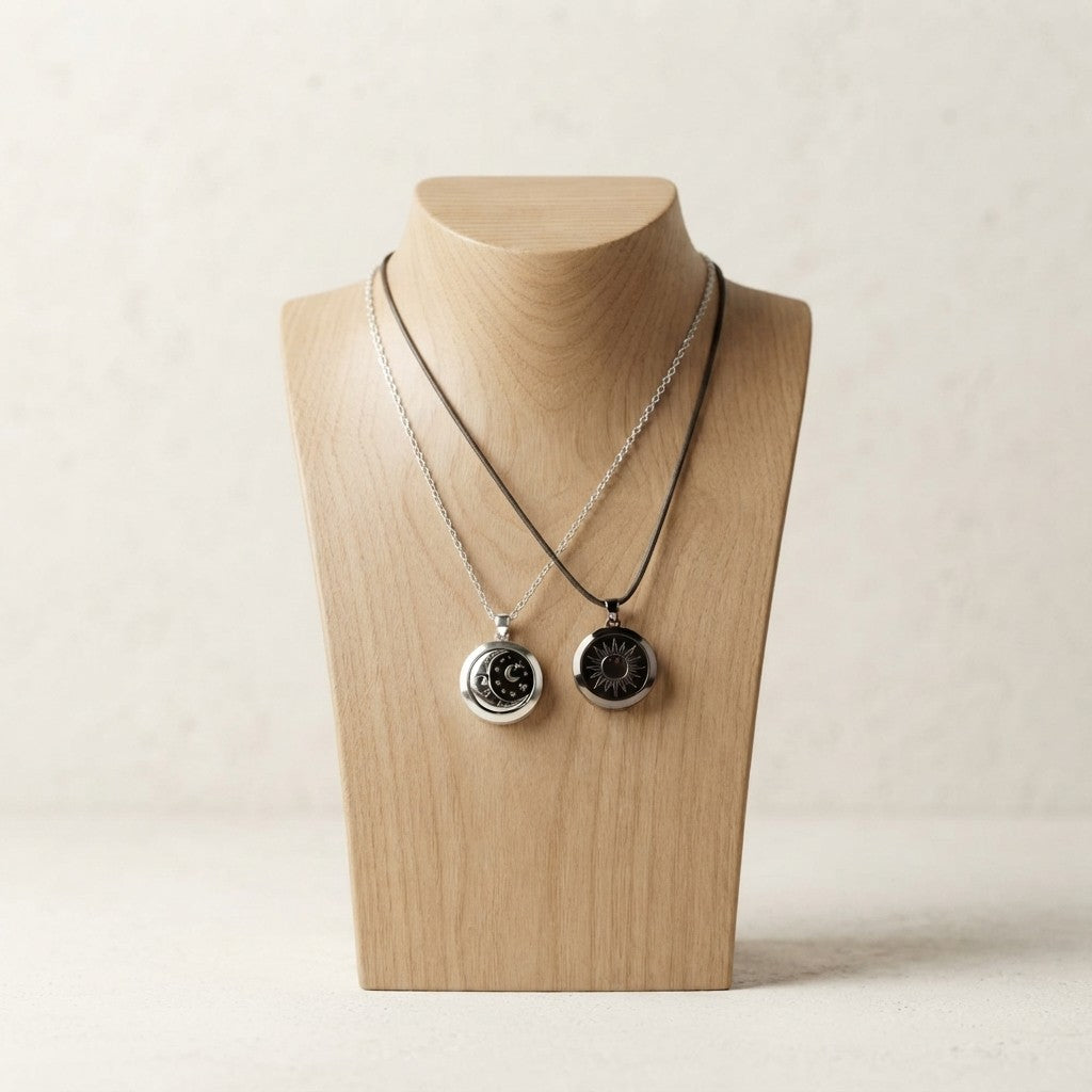 Silver Touch Necklace Pair